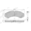 Jeu de 4 plaquettes de frein avant JURID 2912109561 - Visuel 1