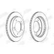 Jeu de 2 disques de frein avant JURID 562075JC - Visuel 2
