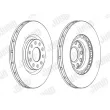 Jeu de 2 disques de frein avant JURID 562205JC-1 - Visuel 2