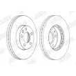 Jeu de 2 disques de frein avant JURID 562234JC-1 - Visuel 2