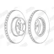 Jeu de 2 disques de frein avant JURID 562272JC-1 - Visuel 2