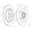 Jeu de 2 disques de frein arrière JURID 562375J-1 - Visuel 2