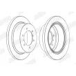 Jeu de 2 disques de frein arrière JURID 562380JC-1 - Visuel 2