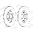 Jeu de 2 disques de frein avant JURID 562383JC-1 - Visuel 2