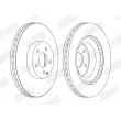 Jeu de 2 disques de frein avant JURID 562396JC-1 - Visuel 2