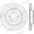 Jeu de 2 disques de frein avant JURID 562439JC - Visuel 2