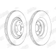 Jeu de 2 disques de frein avant JURID 562506JC-1 - Visuel 2