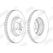 Jeu de 2 disques de frein avant JURID 562519JC-1 - Visuel 2