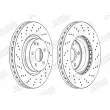 Jeu de 2 disques de frein avant JURID 562567JC-1 - Visuel 2