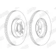 Jeu de 2 disques de frein avant JURID 562626JC-1 - Visuel 2