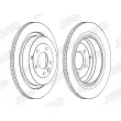 Jeu de 2 disques de frein arrière JURID 562657JC-1 - Visuel 2