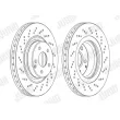 Jeu de 2 disques de frein avant JURID 562673JC-1 - Visuel 2