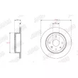 Jeu de 2 disques de frein arrière JURID 562879JC - Visuel 2