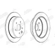Jeu de 2 disques de frein arrière JURID 562920JC - Visuel 2