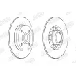 Jeu de 2 disques de frein arrière JURID 562936J - Visuel 2