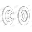 Jeu de 2 disques de frein avant JURID 562944JC - Visuel 2