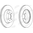 Jeu de 2 disques de frein avant JURID 562944JC - Visuel 3