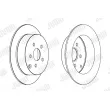 Jeu de 2 disques de frein arrière JURID 563037JC - Visuel 2
