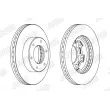 Jeu de 2 disques de frein avant JURID 563061J - Visuel 2
