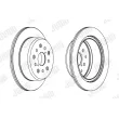 Jeu de 2 disques de frein arrière JURID 563099JC - Visuel 2