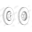 Jeu de 2 disques de frein avant JURID 563103JC-1 - Visuel 2