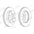 Jeu de 2 disques de frein avant JURID 563113JC - Visuel 2