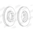 Jeu de 2 disques de frein avant JURID 563123J - Visuel 2