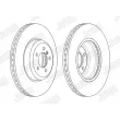 Jeu de 2 disques de frein avant JURID 563133JC-1 - Visuel 2