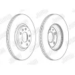 Jeu de 2 disques de frein avant JURID 563144JC - Visuel 2