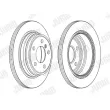 Jeu de 2 disques de frein arrière JURID 563153JC - Visuel 2