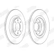 Jeu de 2 disques de frein arrière JURID 563162JC - Visuel 2