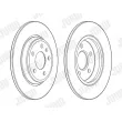 Jeu de 2 disques de frein arrière JURID 563177JC - Visuel 2