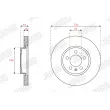 Jeu de 2 disques de frein avant JURID 563228JC - Visuel 3