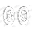 Jeu de 2 disques de frein avant JURID 563234JC - Visuel 2