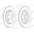 Jeu de 2 disques de frein arrière JURID 563242JC - Visuel 2