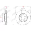 Jeu de 2 disques de frein avant JURID 563258JC - Visuel 2