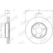 Jeu de 2 disques de frein avant JURID 563258JC - Visuel 3