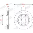 Jeu de 2 disques de frein avant JURID 563270JC - Visuel 2