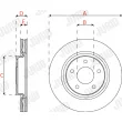Jeu de 2 disques de frein avant JURID 563270JC - Visuel 3