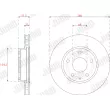 Jeu de 2 disques de frein avant JURID 563271JC - Visuel 2