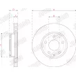 Jeu de 2 disques de frein avant JURID 563271JC - Visuel 3