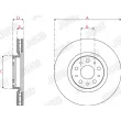 Jeu de 2 disques de frein avant JURID 563274JC - Visuel 3