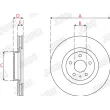 Jeu de 2 disques de frein avant JURID 563278JC - Visuel 3