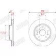 Jeu de 2 disques de frein avant JURID 563279JC - Visuel 2