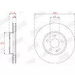 Jeu de 2 disques de frein avant JURID 563280JC - Visuel 2