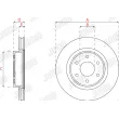 Jeu de 2 disques de frein avant JURID 563290JC - Visuel 3