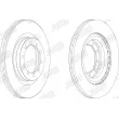 Jeu de 2 disques de frein avant JURID 569101J - Visuel 2