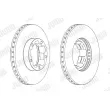 Jeu de 2 disques de frein avant JURID 569273J - Visuel 2
