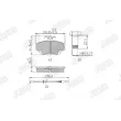 Jeu de 4 plaquettes de frein avant JURID 571526J - Visuel 1