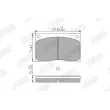 Jeu de 4 plaquettes de frein avant JURID 571533J - Visuel 1